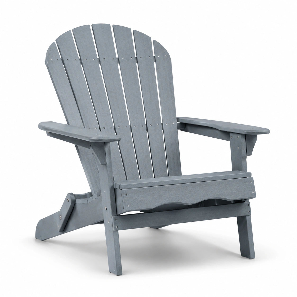 Silla Adirondack de Madera en Gris para Exterior