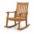 Mecedora de madera de teca marrón para exterior