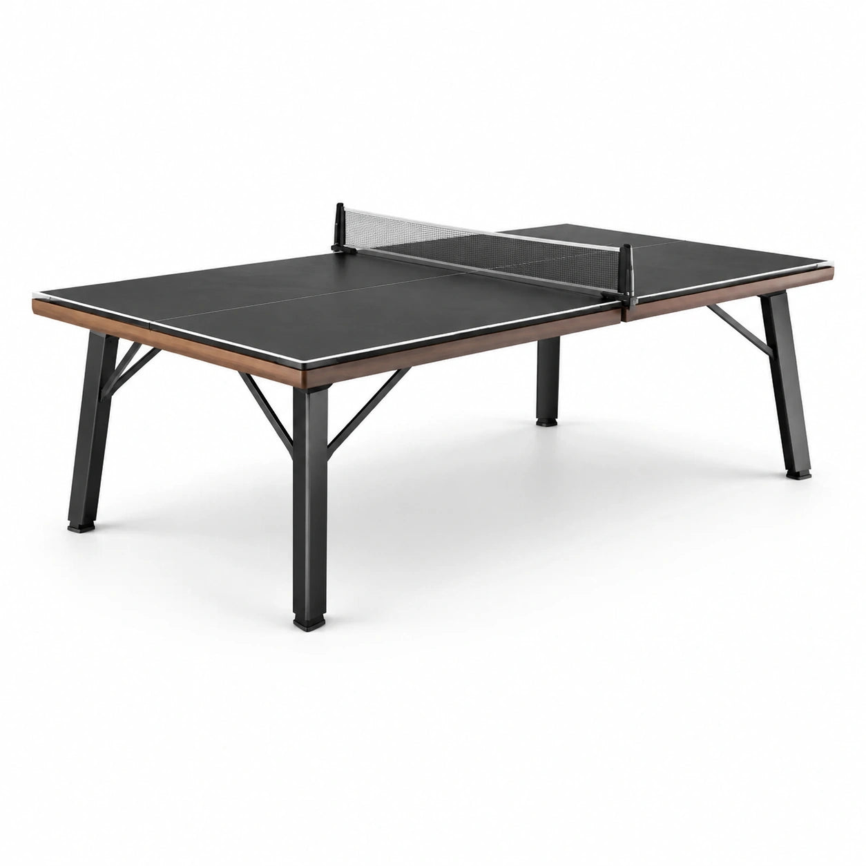 Mesa de ping-pong interior MDF y acero negro